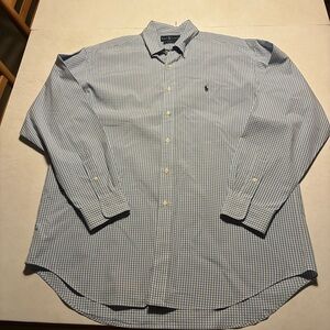Vintage Polo Ralph Blake Button-Down Longsleeve Cotton Shirt Men’s Size Large
